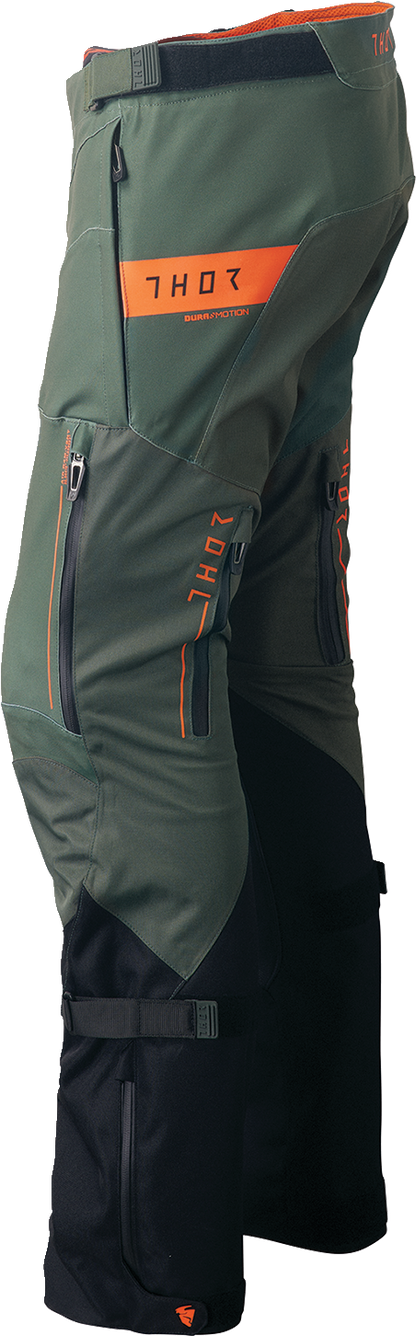 THOR Range Pants - Army/Orange US 44 with Waterproof and Breathable Design