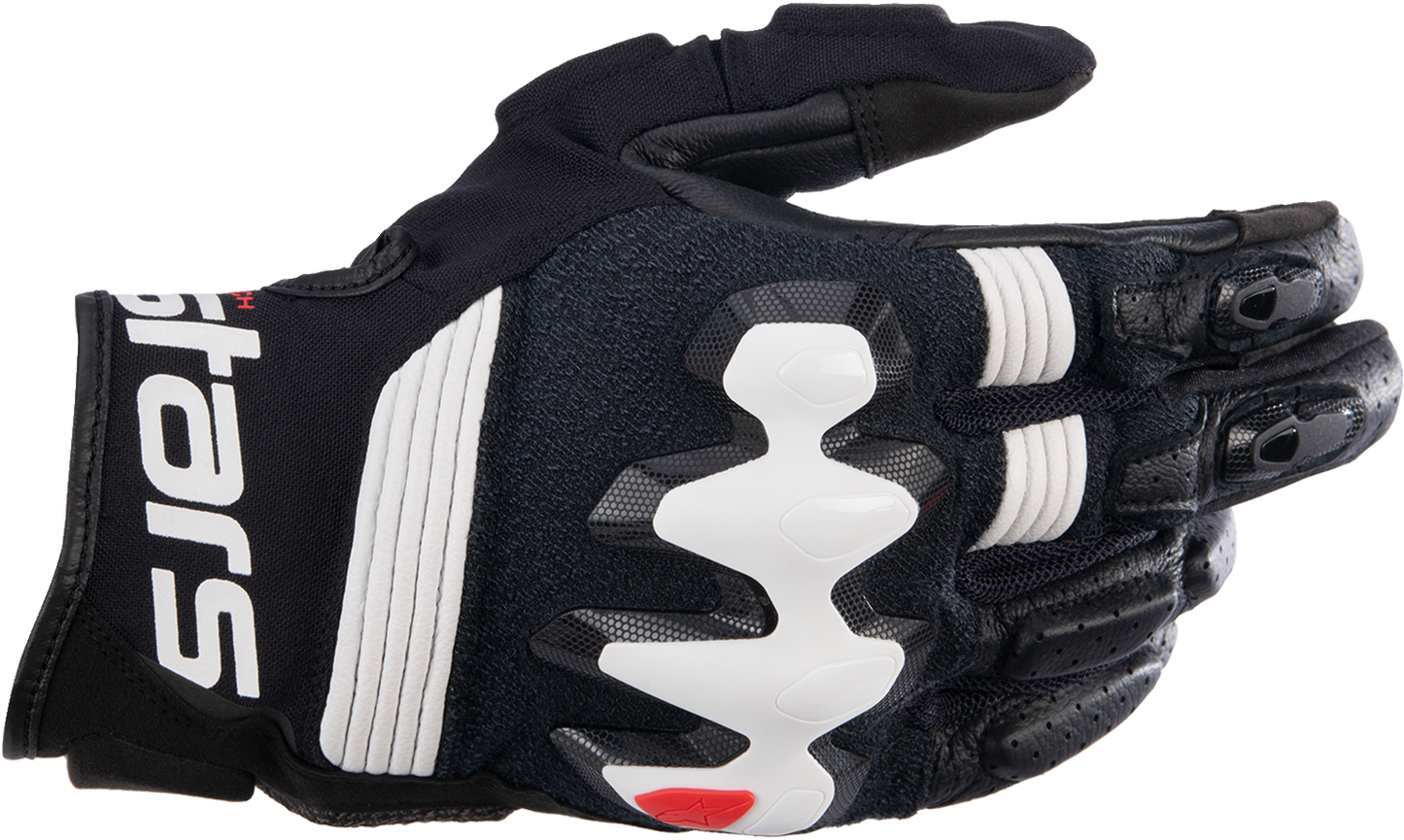 Alpinestars Halo Gloves Small Black/White - Premium Off-Road Riding Protection