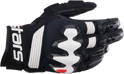 Alpinestars Halo Gloves Small Black/White - Premium Off-Road Riding Protection