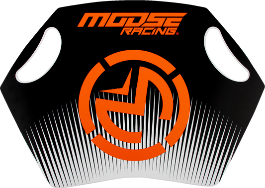 Moose Offroad Pit Board with Dry Erase Surface and Hand Holds - Black/Orange (Part No. 8982600005)