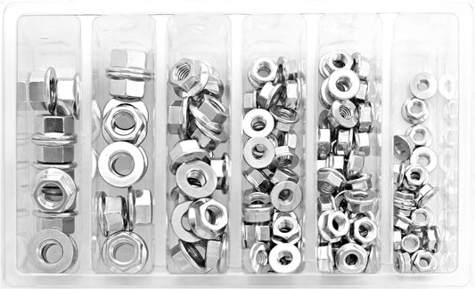 BOLT Hex Nut Assortment 90 Piece Kit - Heavy Duty Steel Fasteners for Construction and DIY Projects