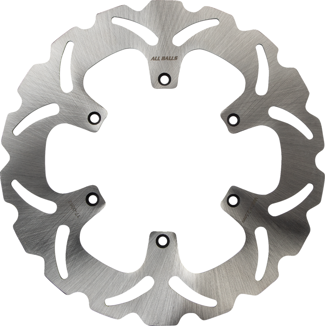 ALL BALLS Yamaha Brake Rotor 18-0082 - Durable 420 Stainless Steel with Slotted Wave Design