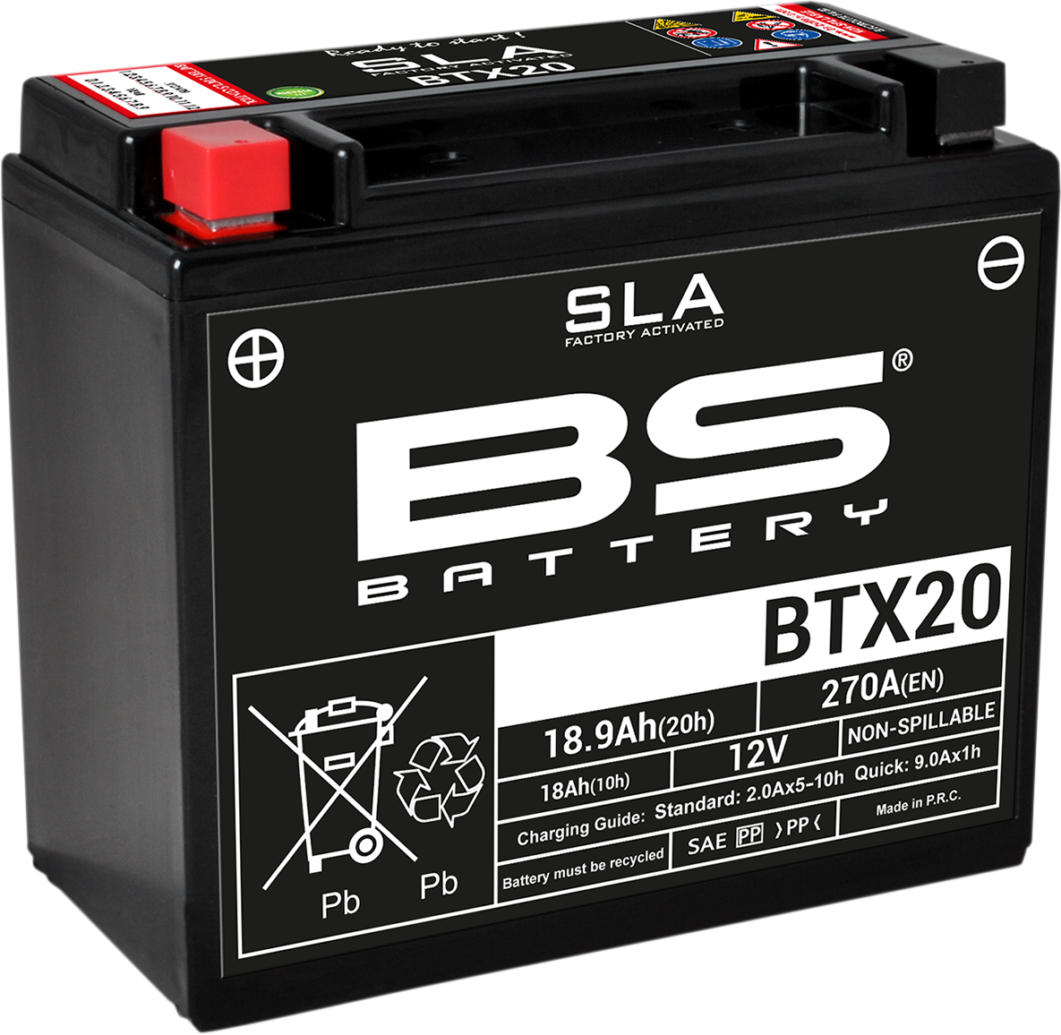 BS Battery BTX20H (YTX) 300688 Absorbed Glass Mat (AGM) Motorcycle Battery