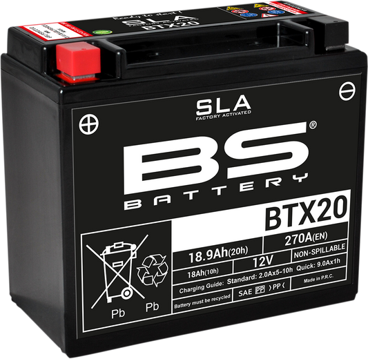 BS Battery BTX20H (YTX) 300688 Absorbed Glass Mat (AGM) Motorcycle Battery