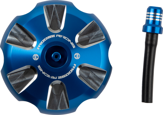 Moose Offroad Aluminum Gas Cap for Sherco T03-5116L - Blue OEM Replacement