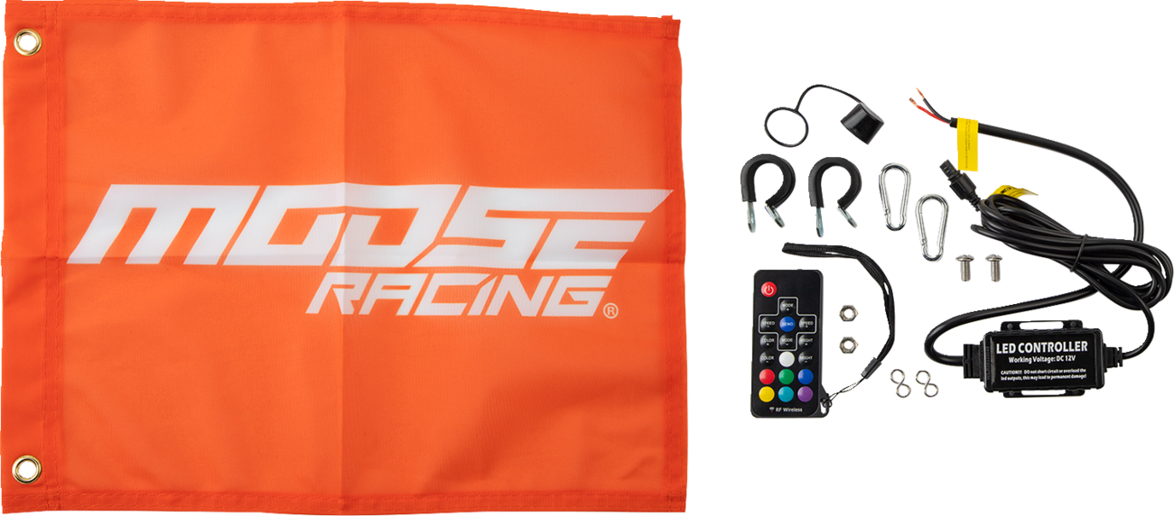Moose Offroad 5' RGB Whip Light with Black Finish - SB-RGBR-151-PU