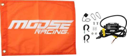 MOOSE OFFROAD 5' Black RGB Whip Light - Model SB-RGBBT-151-PU with Bluetooth Control and Customizable Colors