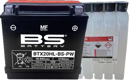 BS BATTERY BTX20HL-BS-PW (YTX) Maintenance-Free Marine Battery - Part No. 300821