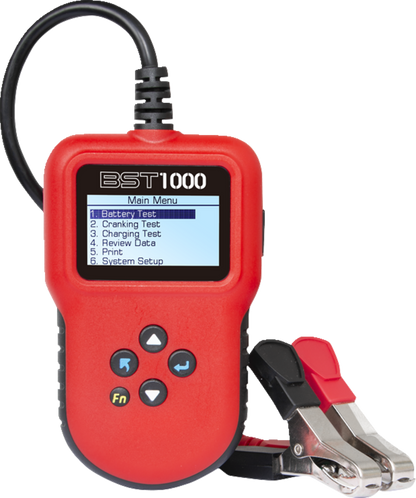 BS BATTERY BST 1000 12V Battery Tester - Comprehensive Vehicle and Motorcycle Battery Diagnostics