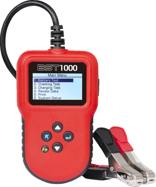 BS BATTERY BST 1000 12V Battery Tester - Comprehensive Vehicle and Motorcycle Battery Diagnostics