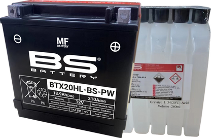 BS BATTERY BTX20HL-BS-PW (YTX) Maintenance-Free Marine Battery - Part No. 300821