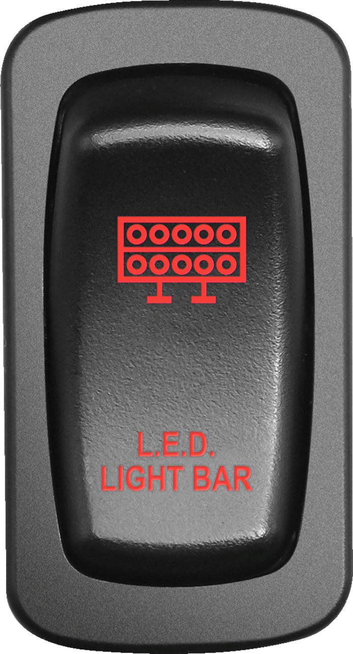 Moose Offroad Red Light Bar Switch - Model LLB-CAR-R for Off-Road Vehicles