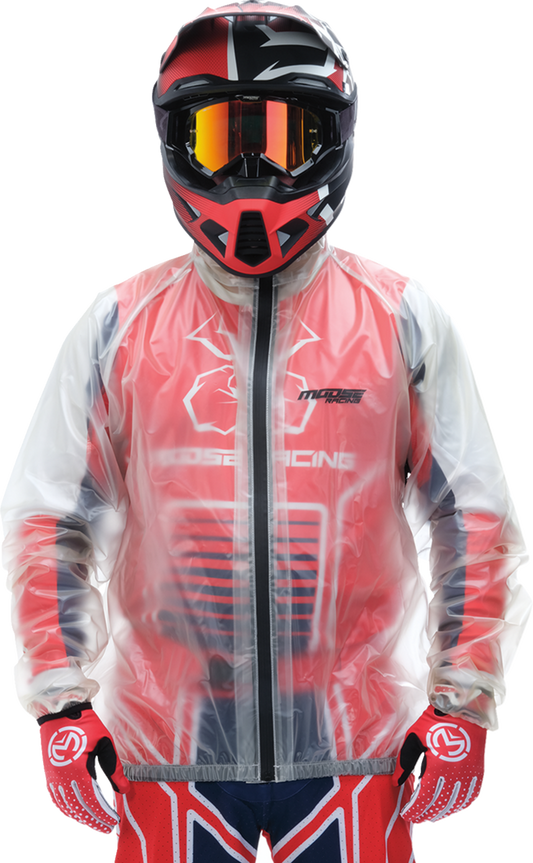MOOSE OFFROAD 2854-0375 Clear Rain Jacket for 2XL – Waterproof PVC with Ventilation Panels