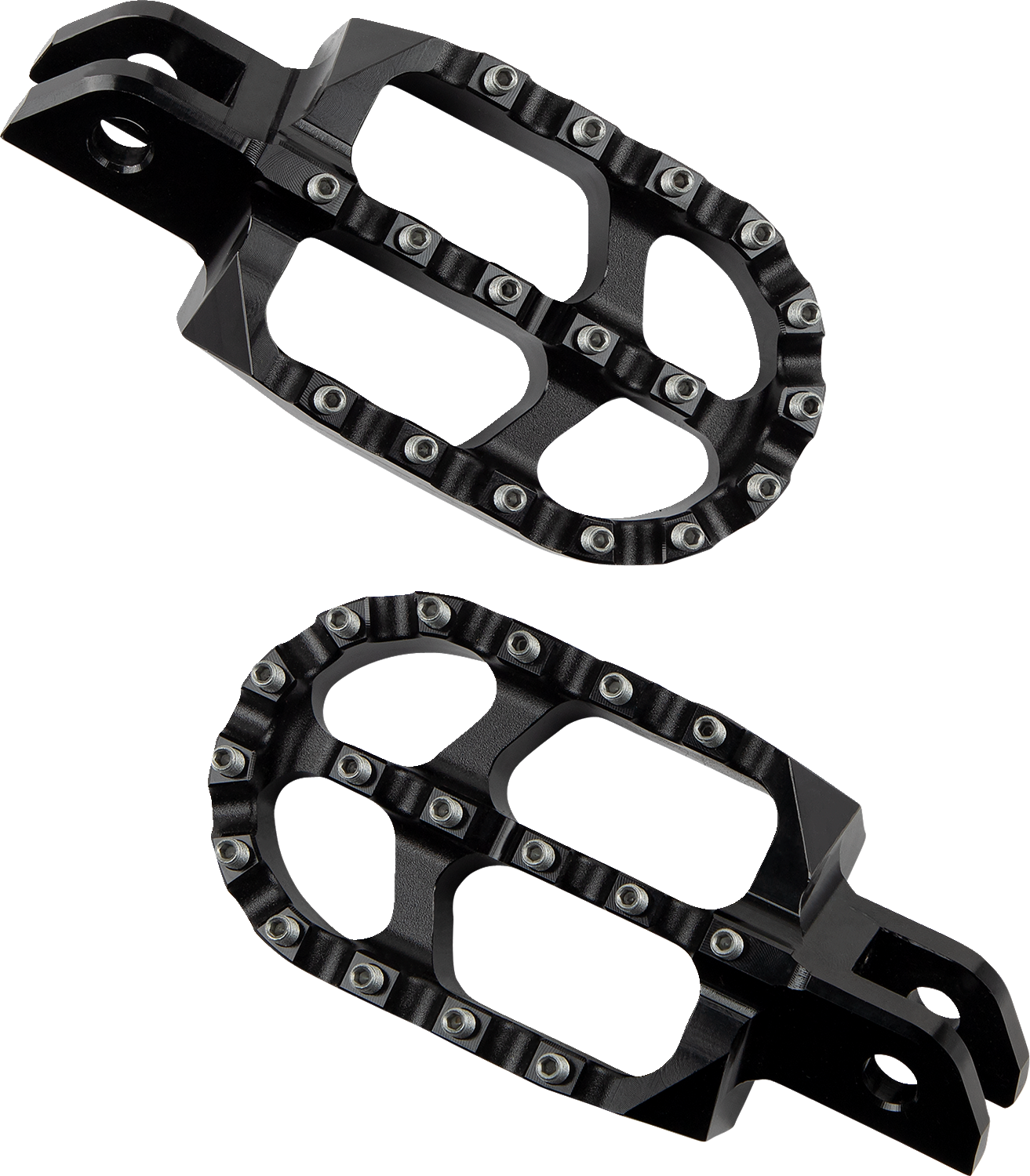 MOOSE OFFROAD Driver Foot Pegs M-80-500 – Black CNC Machined 7075 Aluminum for Off-Road Durability