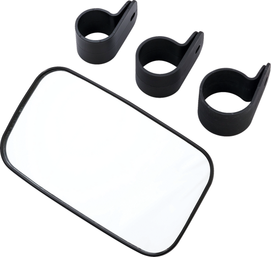 Moose Offroad Q60-6001 Rear/Side View Rectangle Mirror with Convex Glass and Breakaway Feature