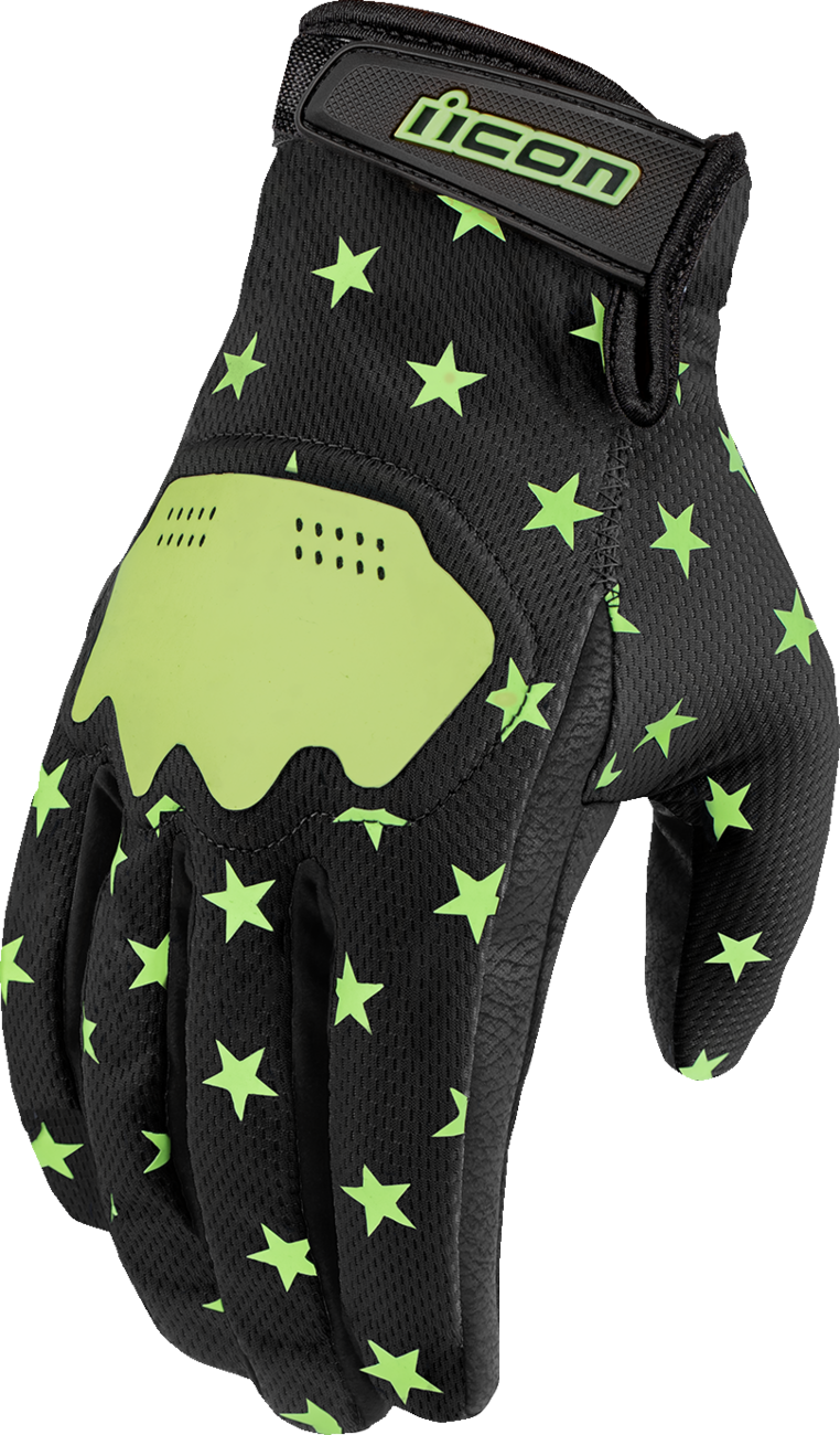 ICON Hooligan™ Old Glory Gloves - Glow - Small (Part No. 3301-4692)