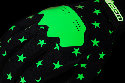 ICON Hooligan™ Old Glory Gloves with Glow-in-the-Dark Graphics - Large, Part Number 3301-4694
