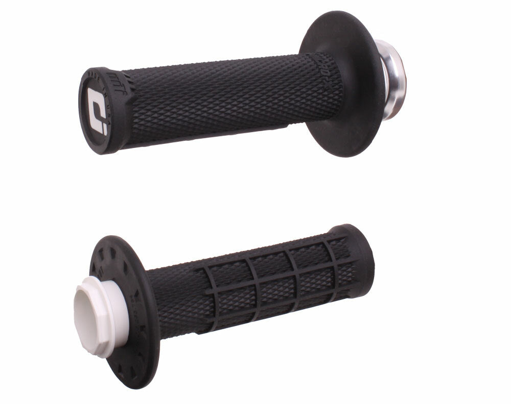 ODI Micro X Lock-On Grips Half Waffle Black/Silver (Part Number H36MXB)
