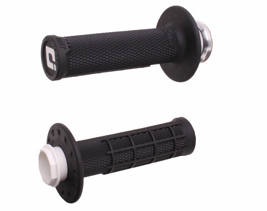 ODI Micro X Lock-On Grips Half Waffle Black/Silver (Part Number H36MXB)