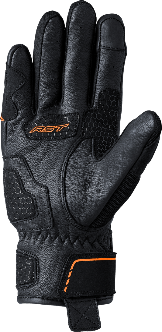 RST S1 Mesh CE Glove Black/Neon Orange Medium - Durable and Breathable Motorcycle Gear