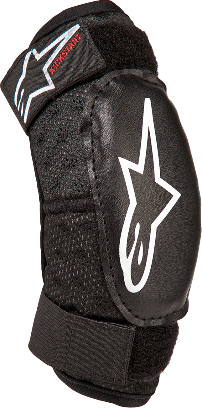 Alpinestars Youth Bionic Action Kickstart Elbow Guards - Size 7/9, Black and Red - Part 6540824-13-7/9