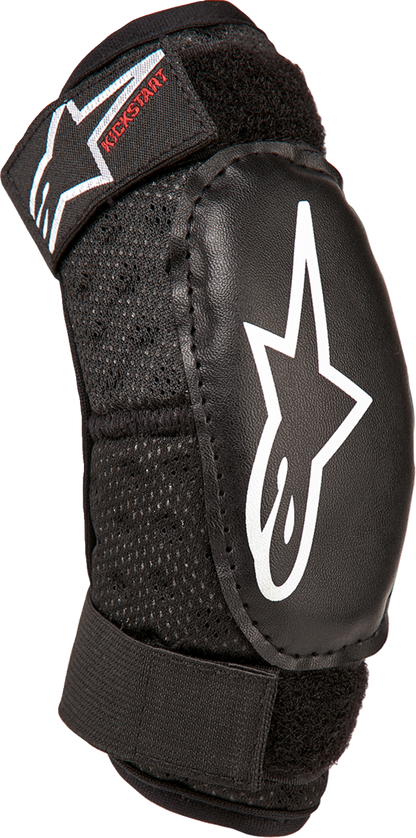 Alpinestars Youth Bionic Action Kickstart Elbow Guards - Size 7/9, Black and Red - Part 6540824-13-7/9