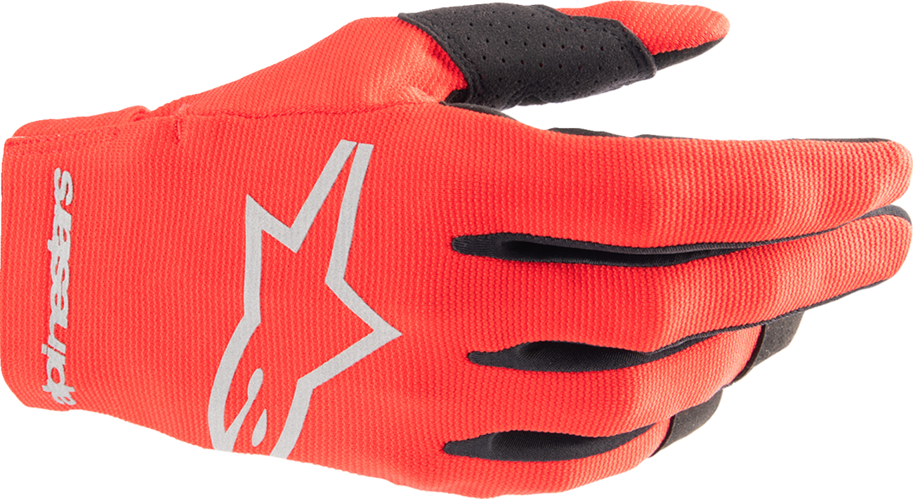 Alpinestars Youth Radar Gloves - Mars Red and Silver, Size Large (Part #3541824-385-L)