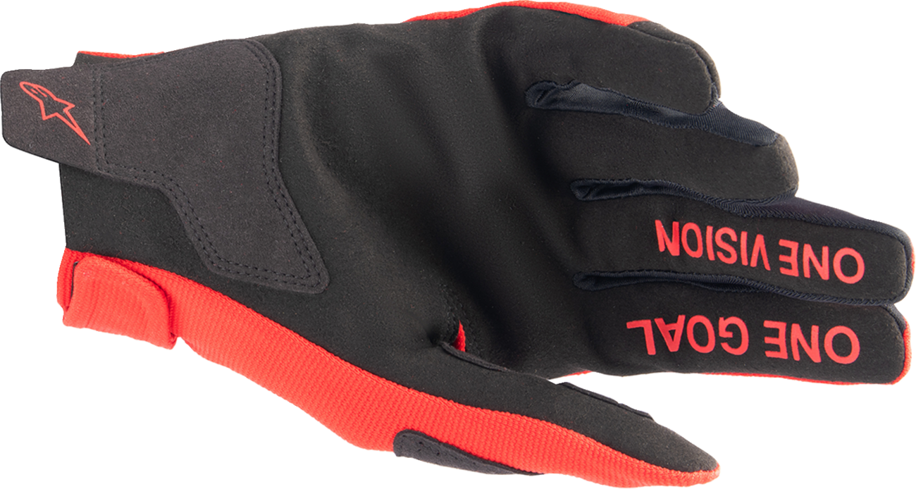 Alpinestars Youth Radar Gloves - Mars Red and Silver, Size Large (Part #3541824-385-L)