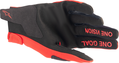 Alpinestars Youth Radar Gloves - Mars Red and Silver, Size Large (Part #3541824-385-L)