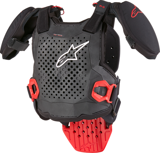 Alpinestars Youth A5 S v2 Chest Guard – Black/White/Red, Large/X-Large