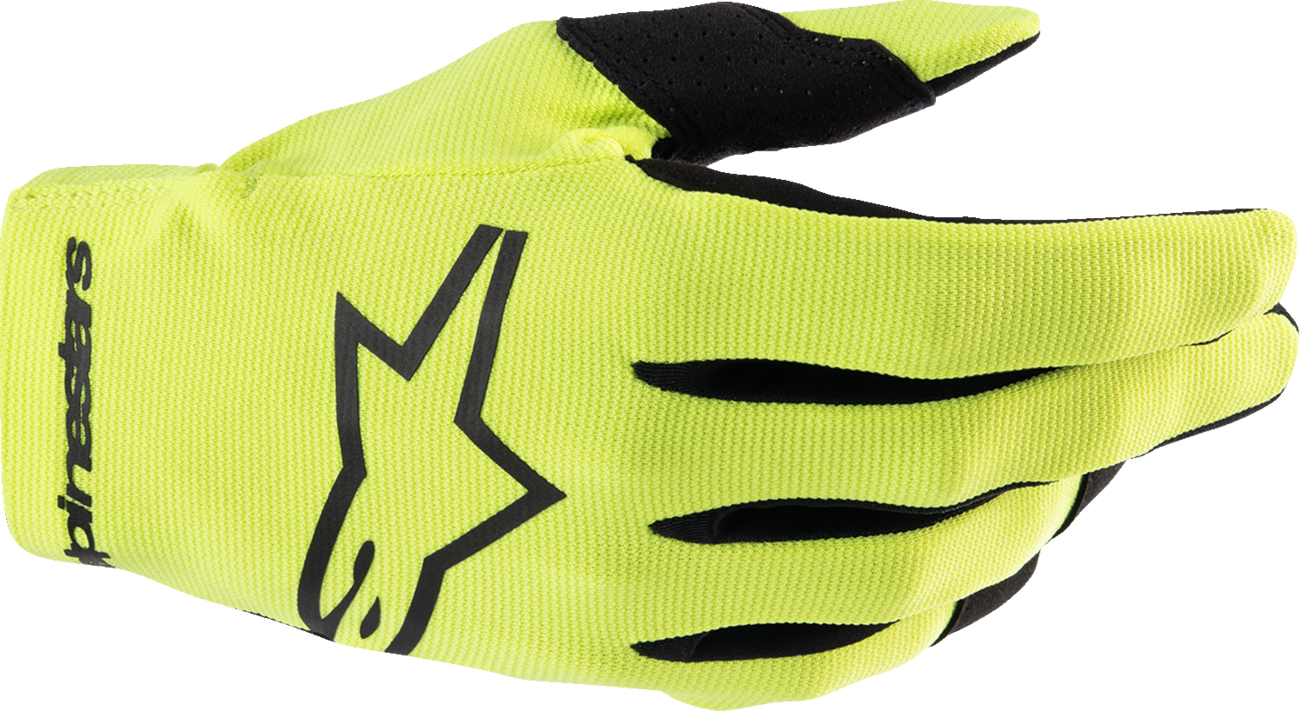 Alpinestars Radar Gloves 2XL Fluo Yellow and Black - Model 3561824-551-2X