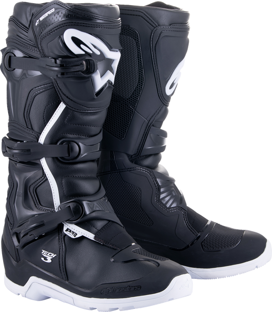 Alpinestars Tech 3 Enduro Waterproof Boots - Black/White US 12 / EU 47 - Part 2013324-12-12