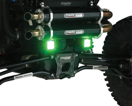 Moose Offroad 3-Inch Green LED Light Pods MSE-LPKITG for Off-Road and Hunting