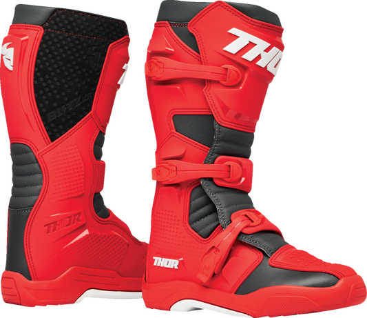 THOR Blitz XR Boots - Red/Charcoal, US 9 | Part Number 3410-3111