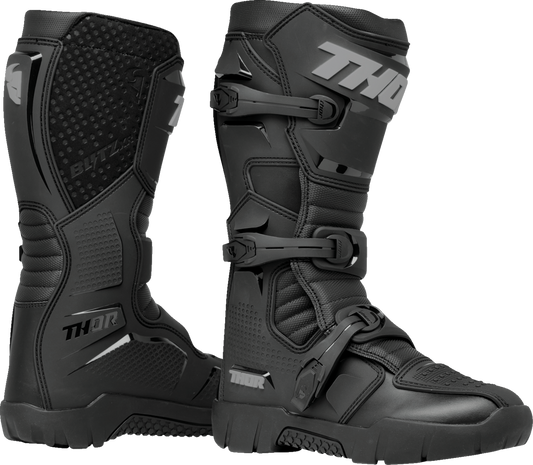 THOR Blitz XR Trail Boots - Black/Gray US 8 - Part Number 3410-3128