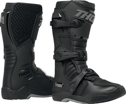 THOR Women's Blitz XR Boots - Black/Gray, US Size 8 - Durable Motorcycle Riding Footwear