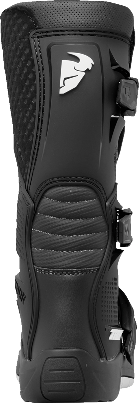THOR Youth Blitz XR Boots - Black and White US Size 2 - Durable Motorcycle Riding Gear