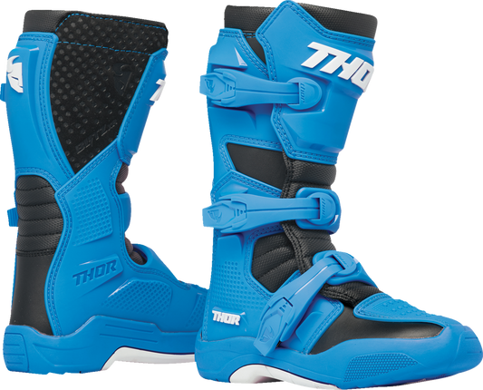 THOR Youth Blitz XR Boots - Black/Blue, US Size 5 | Part No. 3411-0735