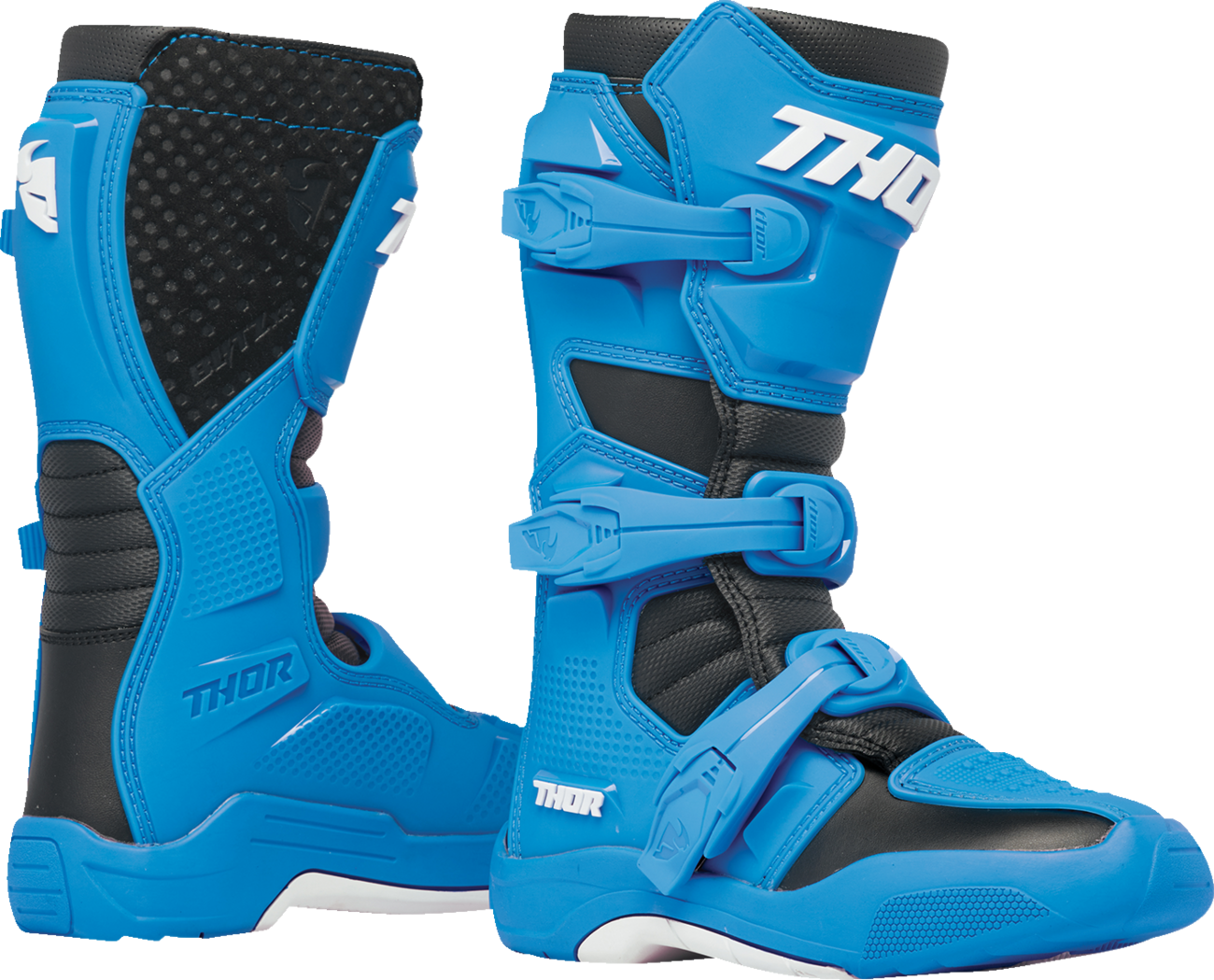 THOR Youth Blitz XR Boots - Black/Blue, Part Number 3411-0733
