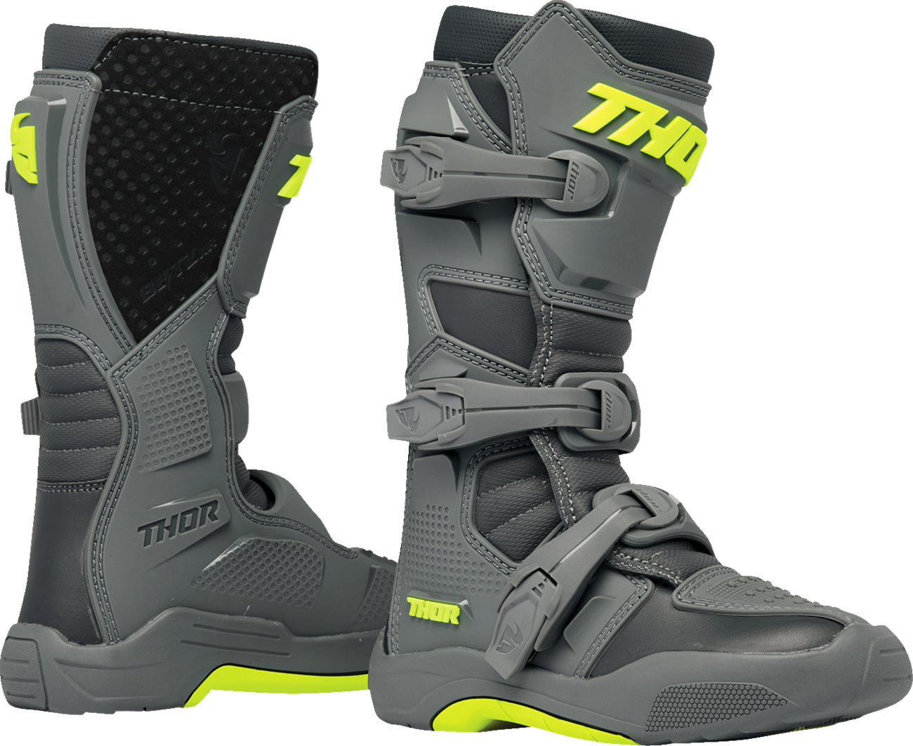 THOR Youth Blitz XR Boots - Gray/Charcoal, Part No. 3411-0742