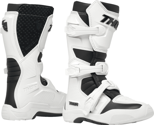 THOR Youth Blitz XR Boots - White/Black - US 4, Model 3411-0748