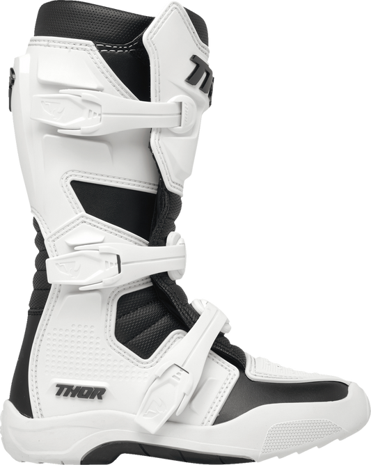 THOR Youth Blitz XR Boots - White/Black US 1 (Part No. 3411-0745)