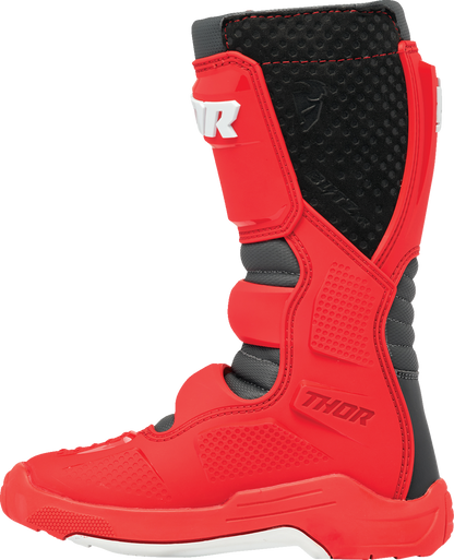 THOR Youth Blitz XR Boots - Red/Charcoal, US 7 - Part Number 3411-0758