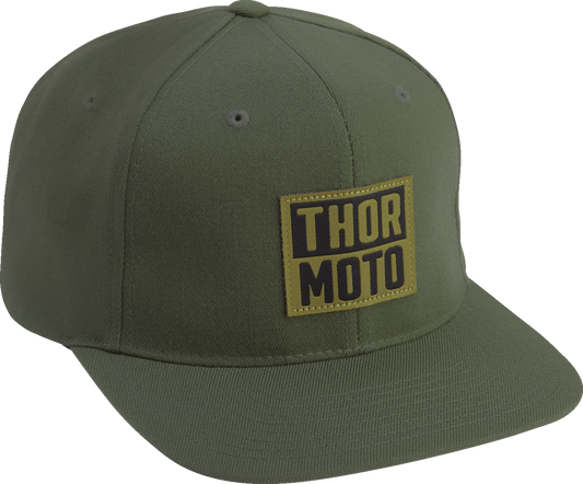 THOR Built Hat - Army 2501-4157 Six Panel Adjustable Snapback with Woven Patch