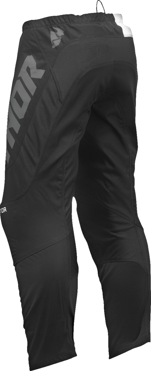 THOR Sector Checker Pants - Black/Gray US 28 | Durable Motocross Gear with Stretch Panels