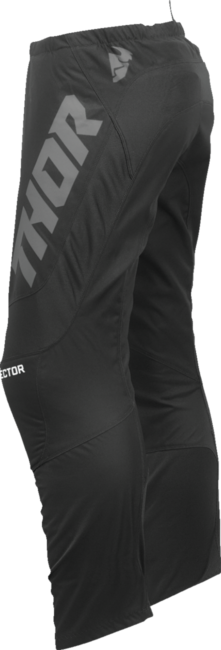 THOR Sector Checker Pants - Black/Gray US 28 | Durable Motocross Gear with Stretch Panels