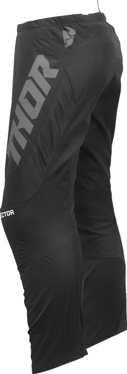 THOR Sector Checker Pants - Black/Gray US 28 | Durable Motocross Gear with Stretch Panels