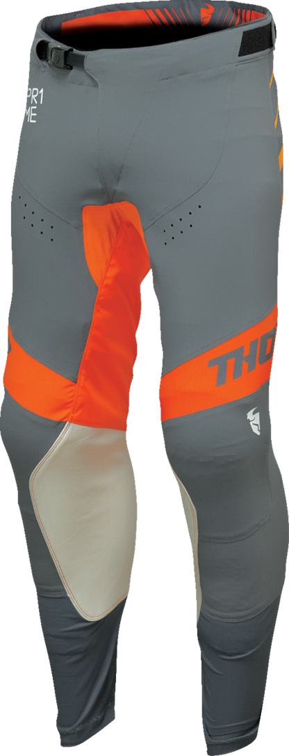 THOR Prime Analog Pants Charcoal/Orange US 29 – Lightweight Motorcycle Riding Pants with Premium Features