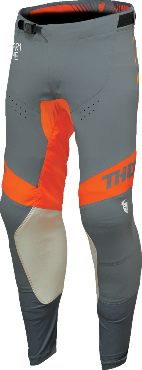 THOR Prime Analog Pants Charcoal/Orange US 29 – Lightweight Motorcycle Riding Pants with Premium Features