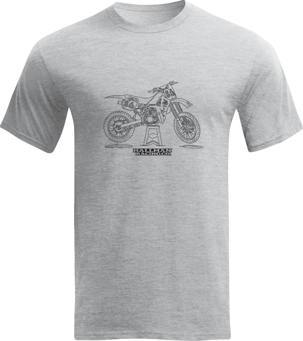 THOR Hallman 2 Smoker T-Shirt - Gray, Small - Part Number 3030-23496